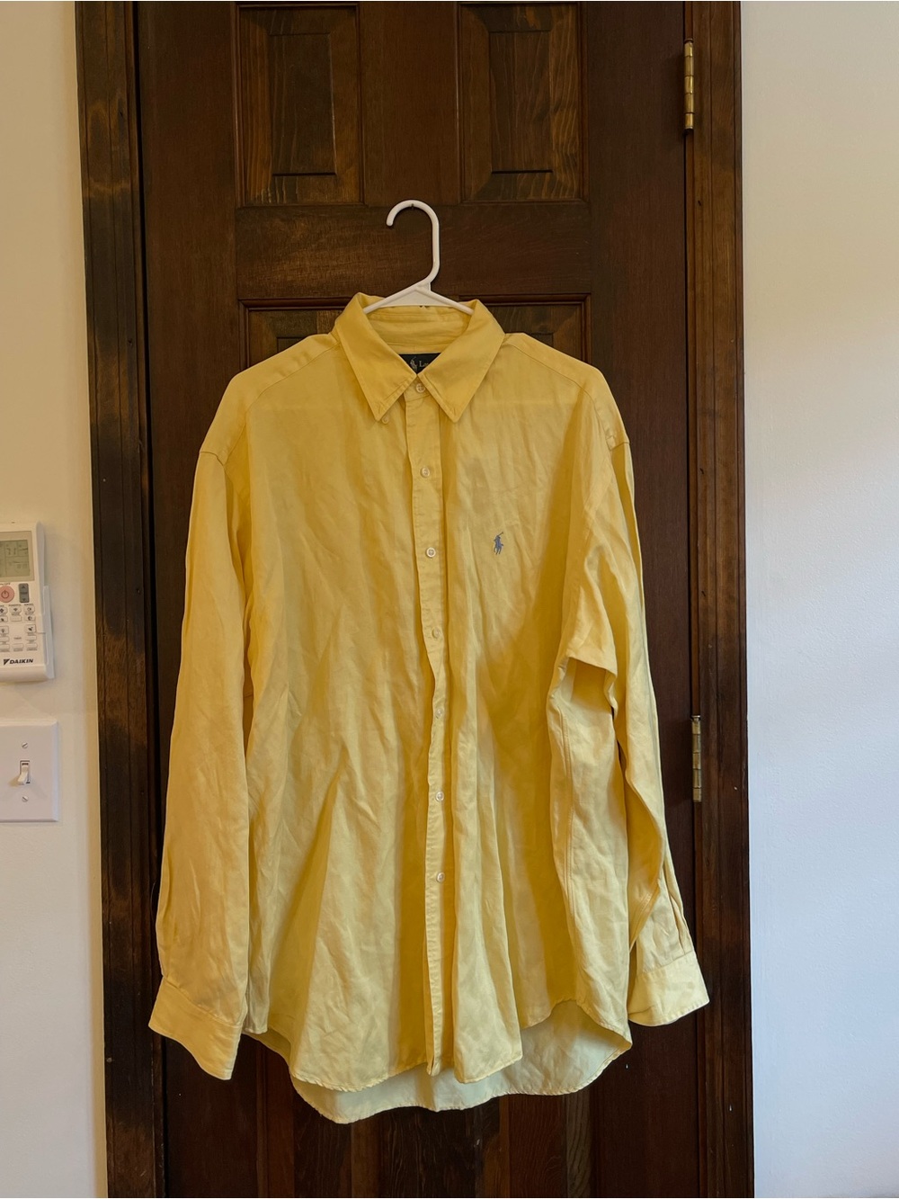 Polo Ralph Lauren Yellow Long Sleeve Button Down Shirt Men’s Large